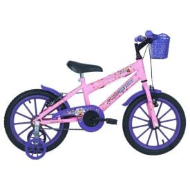 Bicicleta Infantil Kiss Aro 16 Free Action - Rosa