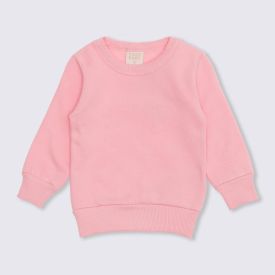 Blusão de Bebê Moletom Básico Yoyo Baby Rosa Trazino