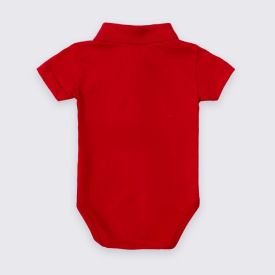 Body Bebê Menino Com Gola Polo Yoyo Baby Vermelho Ferrari