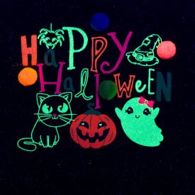 Body de Bebê Menina Brilha no Escuro Halloween Yoyo Baby Preto