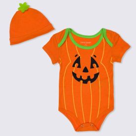 Body de Bebê Menino Abóbora com Touca Yoyo Baby Abobora
