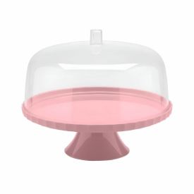 Boleira Com Pé E Tampa De Plástico Break Ou 30 Cm - Quartz