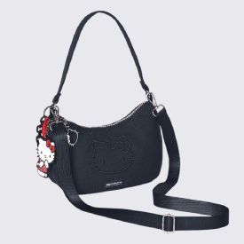 Bolsa Feminina Baguete Hello Kitty Sanrio - Preto