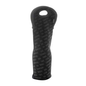 Bolsa Térmica Para 01 Garrafa Vinho Lyor Neoprene - Preto Estampado