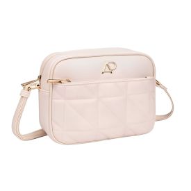 Bolsa Transversal Feminina Com Detalhe De Metal Alice Palucci - Off White