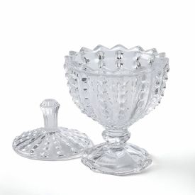 Bomboniere Com Pé De Vidro Isadora Hauskraft 10Cm - Transparente