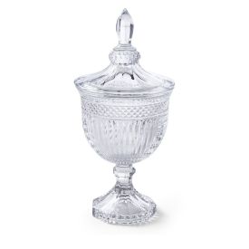 Bomboniere Com Pé De Vidro Vanessa Hauskraft 12Cm - Transparente