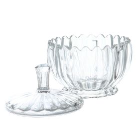 Bomboniere Com Tampa Cristal Geneva Wolff - Transparente