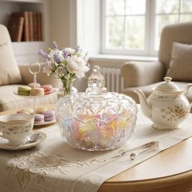 Bomboniere de Vidro Madri Furta-Cor 700 ml em Casa Tem Glass - Inga