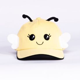 Boné Infantil Menina 1 a 3 Anos Abelha Yoyo Kids - Amarelo