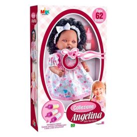 Boneca Angelina Negra Fala 62 Frases Milk - 212