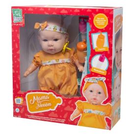 Boneca Mama Neném Mamadeira Suco Fralda Super Toys - 329