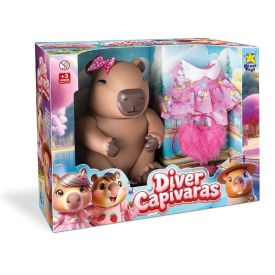 Boneco Capivara Com Vestido Divertoys - 8385