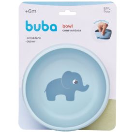 Bowl Em Silicone Com Ventosa Cloudy Buba  - Azul Claro