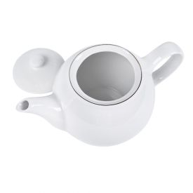 Bule De Porcelana Royal Com Filete Dourado 900Ml - Hauskraft