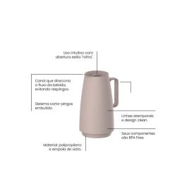 Bule Térmico Exata Tramontina 500Ml - Bege