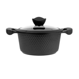 Caçarola De Indução Com Tampa Diamond Havan Casa 24Cm - Preto