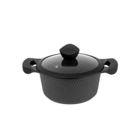 Caçarola De Indução Com Tampa Diamond Havan Casa 24Cm - Preto