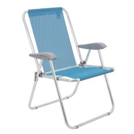 Cadeira De Praia Alumínio Master Creta Tramontina - Azul Claro