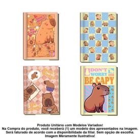 Caderno 1/4 Capa Dura Costurado 80 Folhas Credeal - Sortidos