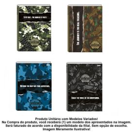 Caderno Universitário Brochura Adventure 80 Folhas Jandaia - Sortido