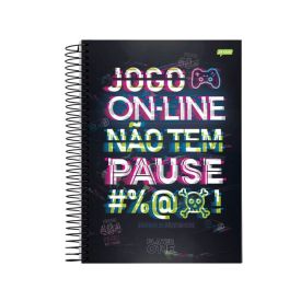 Caderno 10 Matérias Universitário Player 1 Jandaia - Sortido