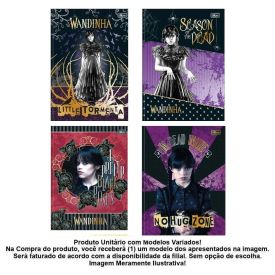 Caderno Brochura Wandinha Tilibra 80 Folhas - Sortido