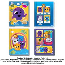 Caderno Caligrafia Capa Dura Bolofofos 40 Folhas Credeal - Sortido