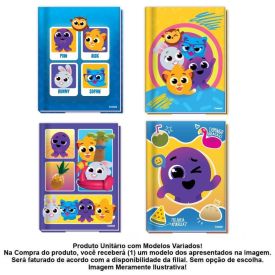 Caderno Capa Dura 1/4 Bolofofos 80 Folhas Credeal - Sortido