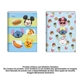 Caderno Capa Dura 1/4 Disney Emoji 80 Folhas Jandaia - Sortido