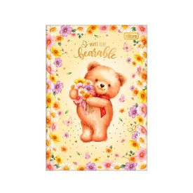 Caderno Capa Dura 1/4 Love Bears 80 Folhas Tilibra - Sortido