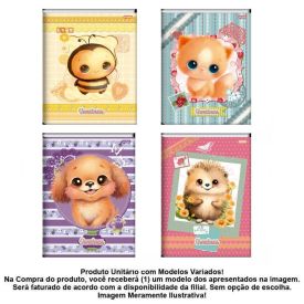 Caderno Capa Dura 1/4 Sweetness 80 Folhas Jandaia - Sortido