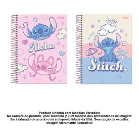 Caderno Capa Dura Papel de Carta Stitch 80 Folhas Foroni - Sortido