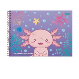 Caderno Cartografia e Desenho Capa Dura Axolove 80 Folhas Foroni - Sortido