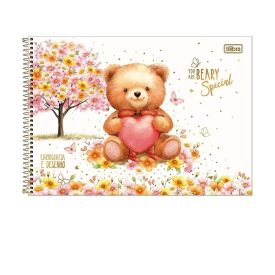 Caderno Cartografia e Desenho Capa Dura Love Bears 80 Folhas Tilibra - Sortido