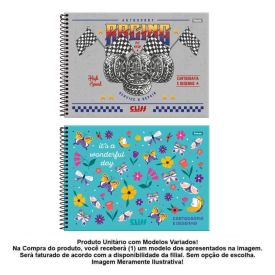 Caderno Cartografia e Desenho Capa Dura Cliff 80 Folhas Foroni - Sortido 