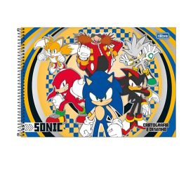 Caderno Cartografia e Desenho Capa Dura Sonic 80 Folhas Tilibra - Sortido