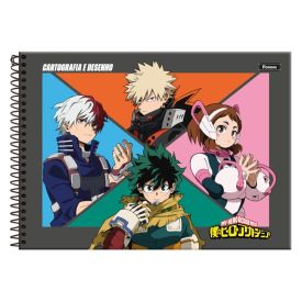 Caderno Cartografia My Hero Academia 80 Folhas Foroni - Sortido