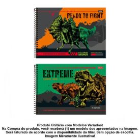 Caderno Cartografia Sauros 80 Folhas Foroni - Sortido