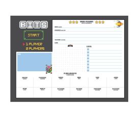 Caderno Cartografia e Desenho Bits 80 Folhas Jandaia - Sortido 