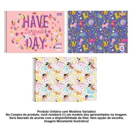 Caderno Cartografia e Desenho Espiral Pepper 80 Folhas Tilibra - Sortido