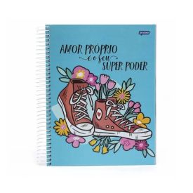 Caderno Universitário Espiral 10 Matérias 200 Folhas Jandaia - Sortido