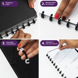 Caderno Inteligente Black Grande - 80 Folhas