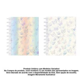 Caderno Kitdisc Magic Wings 160 Folhas Kit Style - Sortido 