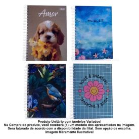 Caderno Universitário Espiral 10 Matérias 200 Folhas Tilibra - Sortido