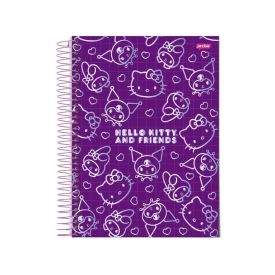 Caderno Universitário Espiral Hello Kitty And Friends 80 Folhas Jandaia - Sortido 