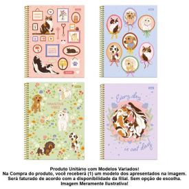 Caderno Universitário Espiral Smoogies 80 Folhas Foroni - Sortido