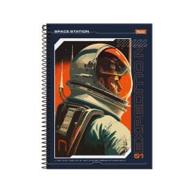 Caderno Universitário Espiral Spacefly 80 Folhas Foroni - Sortido