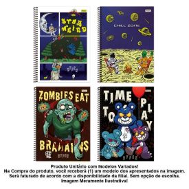 Caderno Universitário Hyper 10 Matérias Foroni - Sortido