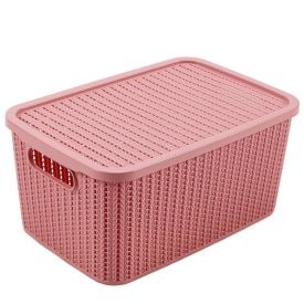 Caixa Organizadora Com Tampa Plasútil 19 Litros - Rosa